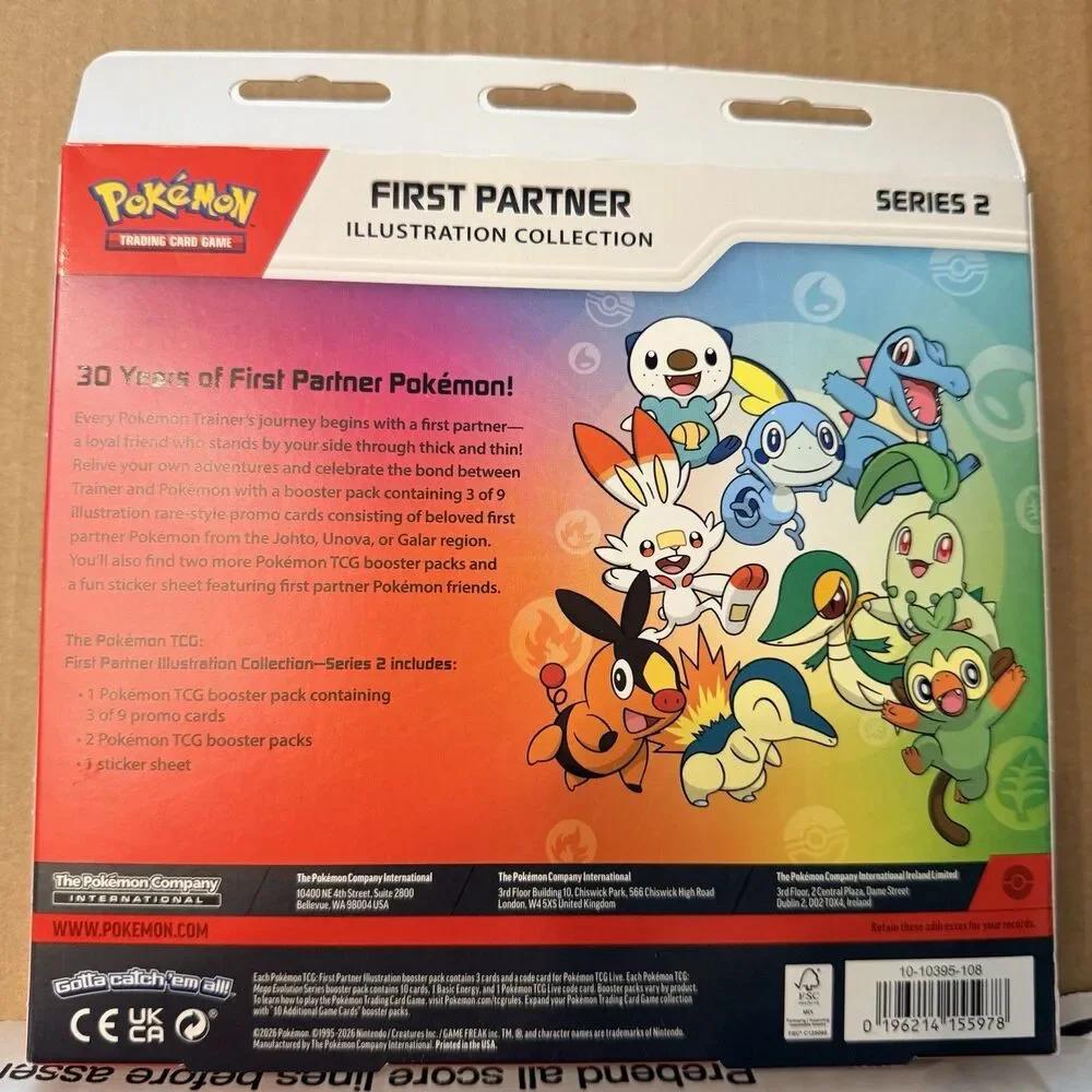 Pokémon TCG First Partner Illustration Collection Series 2 Box w/3 Promo Cards